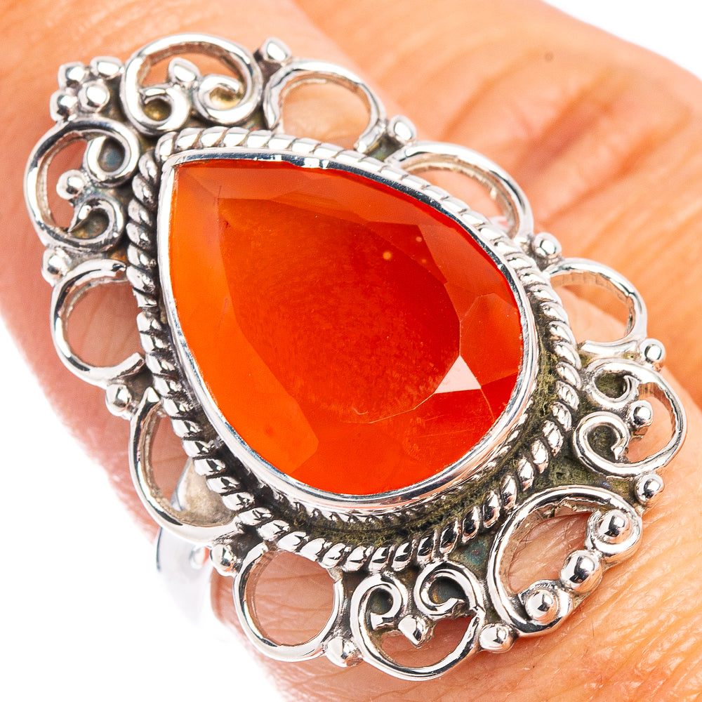 Premium Carnelian Ring Size 7.75 (.925 Sterling Silver)