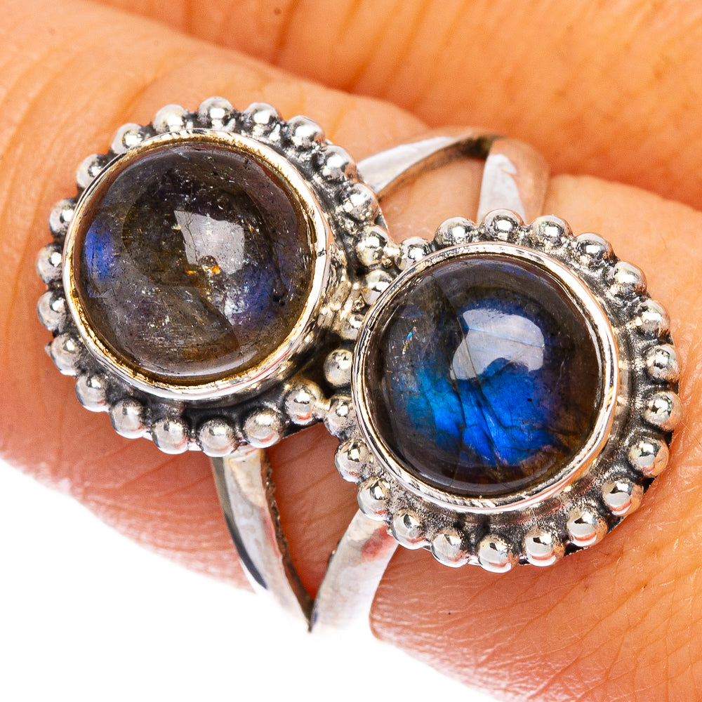 Labradorite Ring Size 7.5 (925 Sterling Silver) R1265