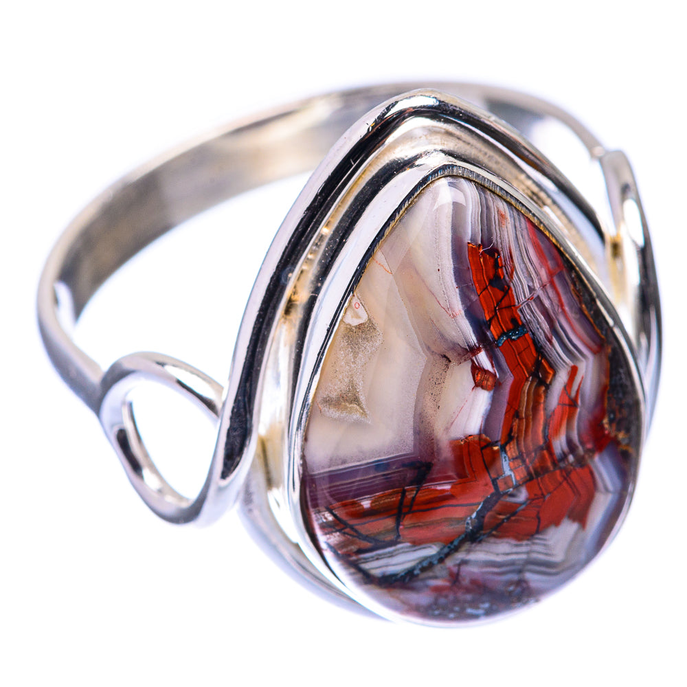 Crazy Lace Agate Ring Size 10 (925 Sterling Silver) R141137