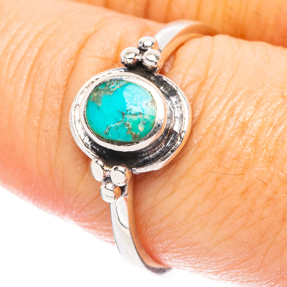 Rare Arizona Turquoise Ring Size 8.5 (925 Sterling Silver) R4894