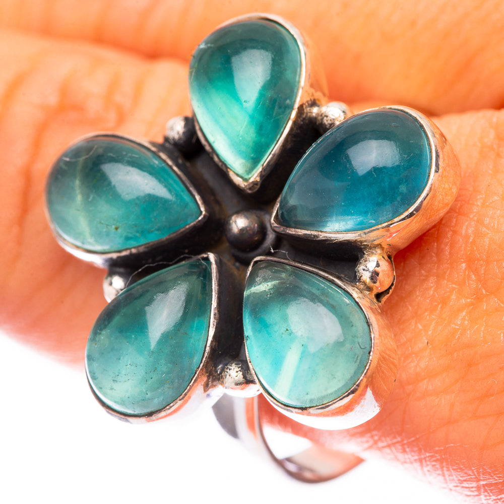 Large Blue Fluorite 925 Sterling Silver Ring Size 11 (925 Sterling Silver) RING140458