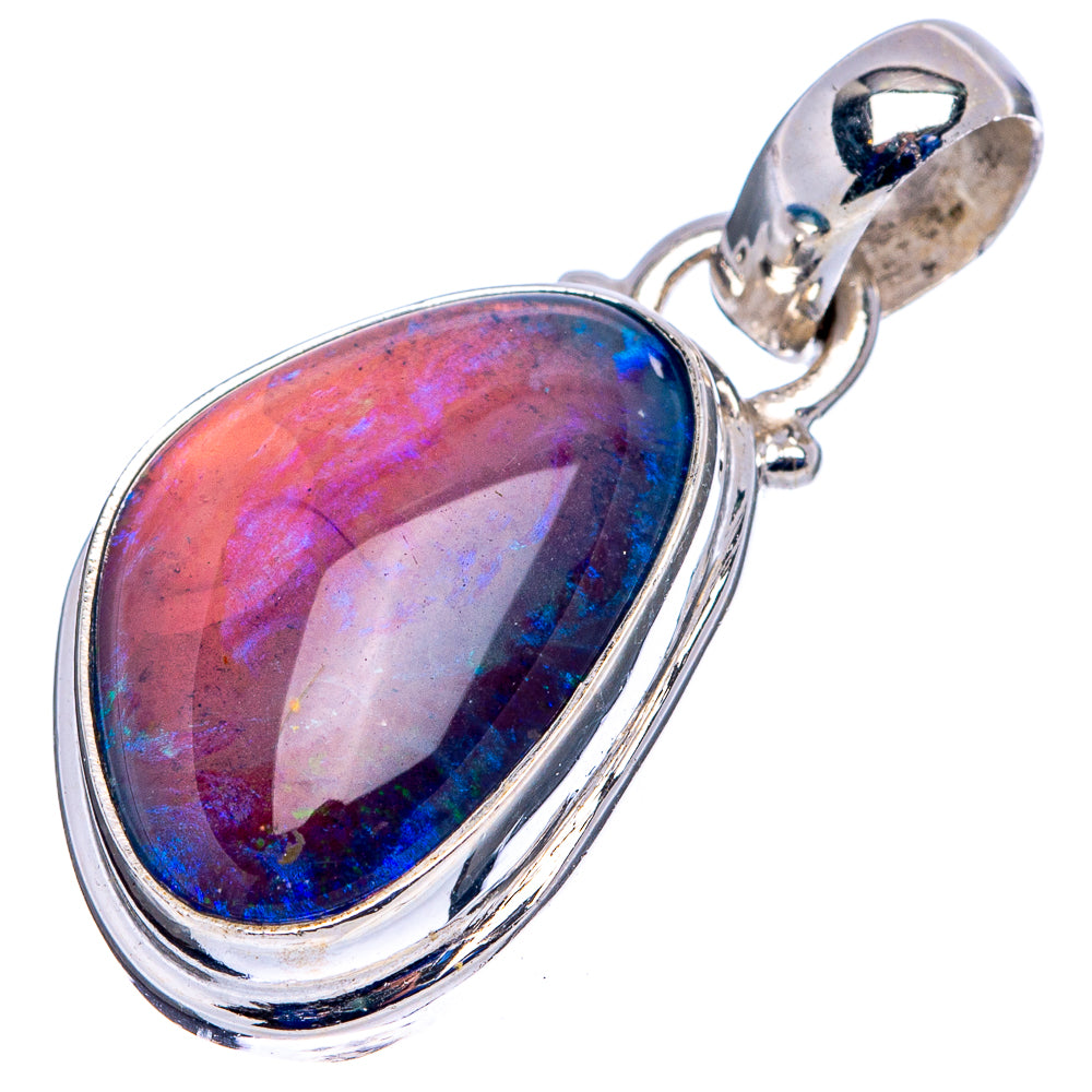 Rare Triplet Opal Pendant 1 1/4" (.925 Sterling Silver)