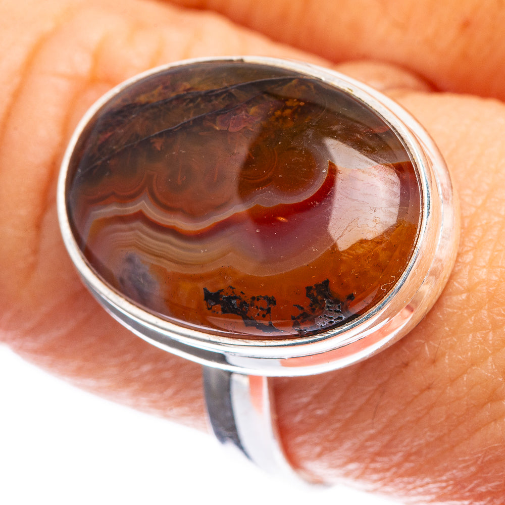 Botswana Agate Ring Size 8.75 (925 Sterling Silver) R143142