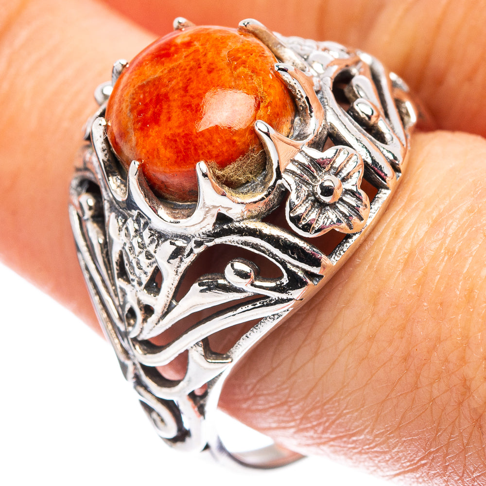 Sponge Coral Filigree Style Ring Size 10 (.925 Sterling Silver)