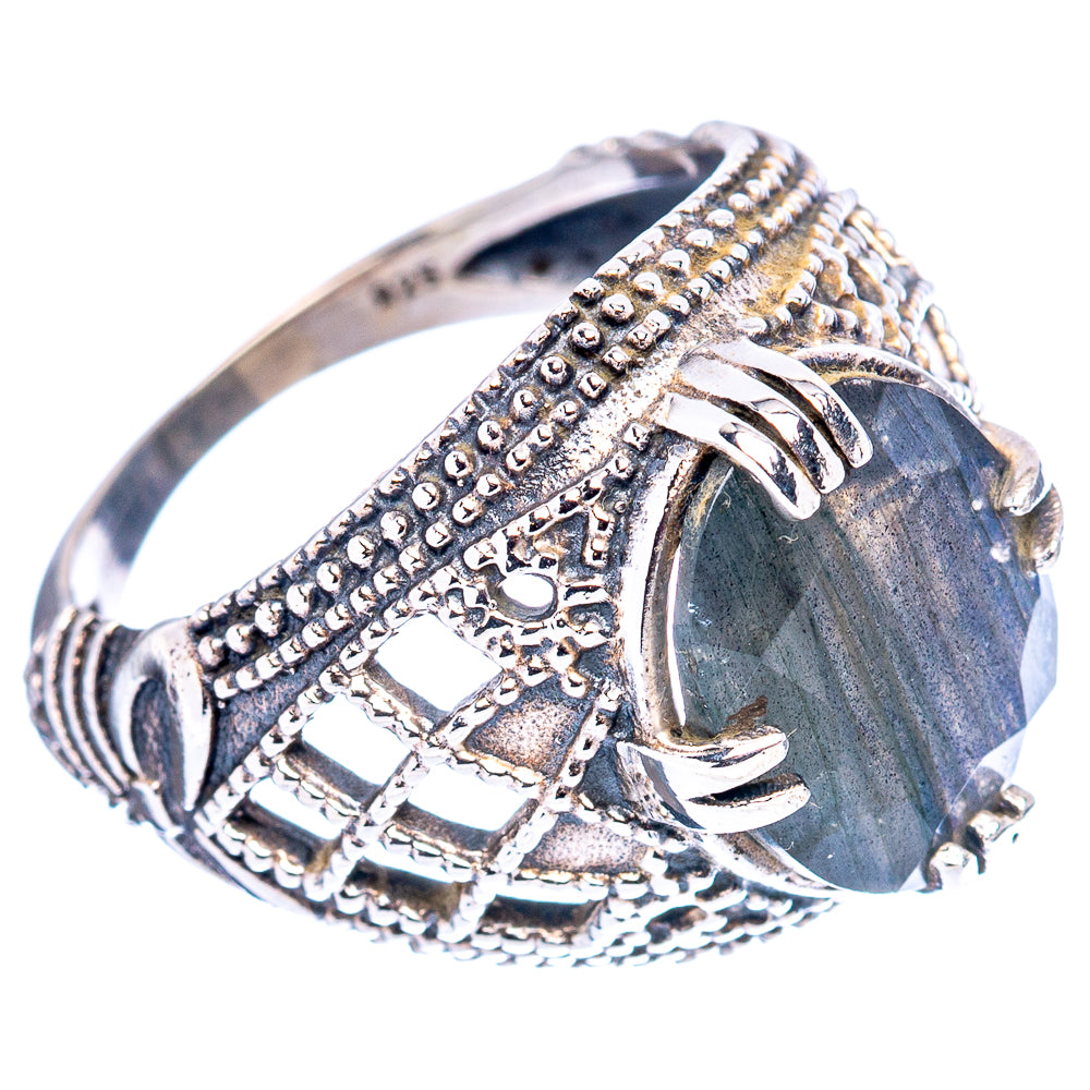 Labradorite Filigree Style Ring Size 6.5 (.925 Sterling Silver)
