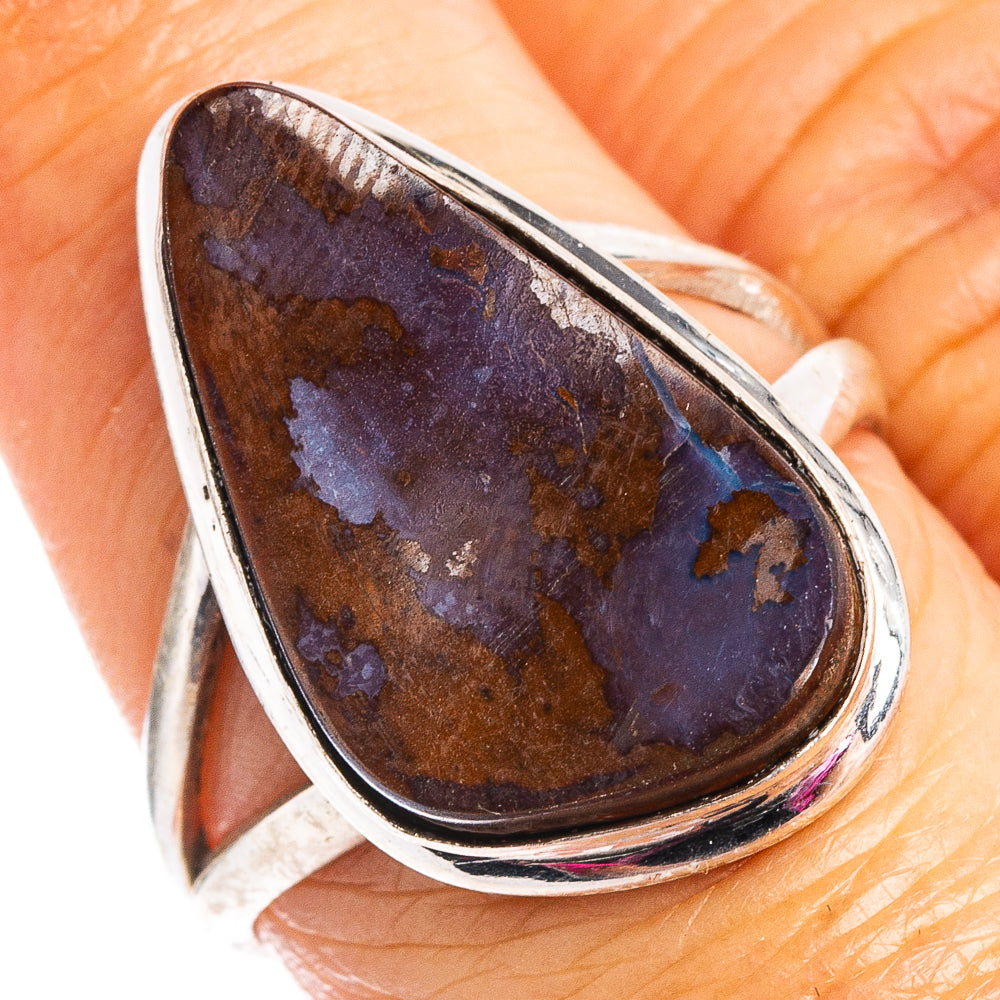 Rare Boulder Opal Ring Size 7.5 (.925 Sterling Silver)