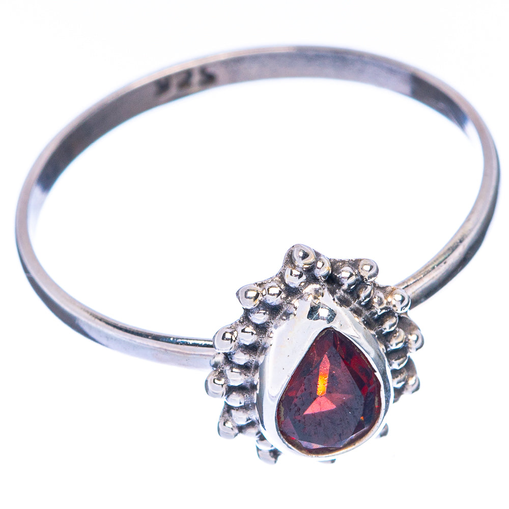 Garnet Dainty Ring Size 9.5 (925 Sterling Silver) R145035