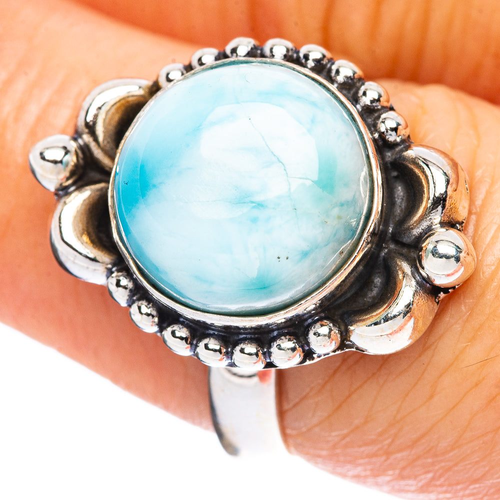 Larimar Ring Size 7.25 (925 Sterling Silver) R4497