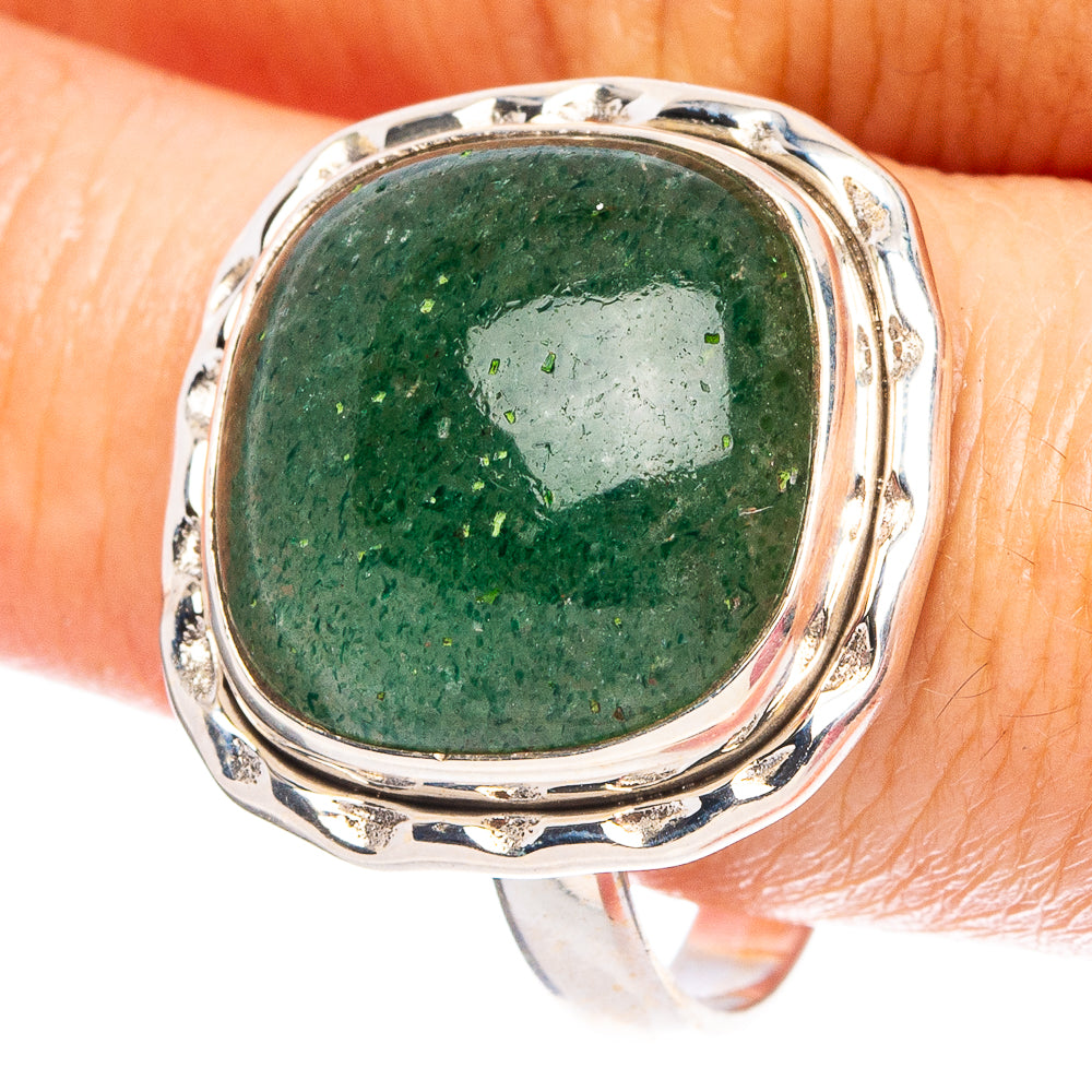 Green Aventurine 925 Sterling Silver Ring Size 11.5 (925 Sterling Silver) R6117