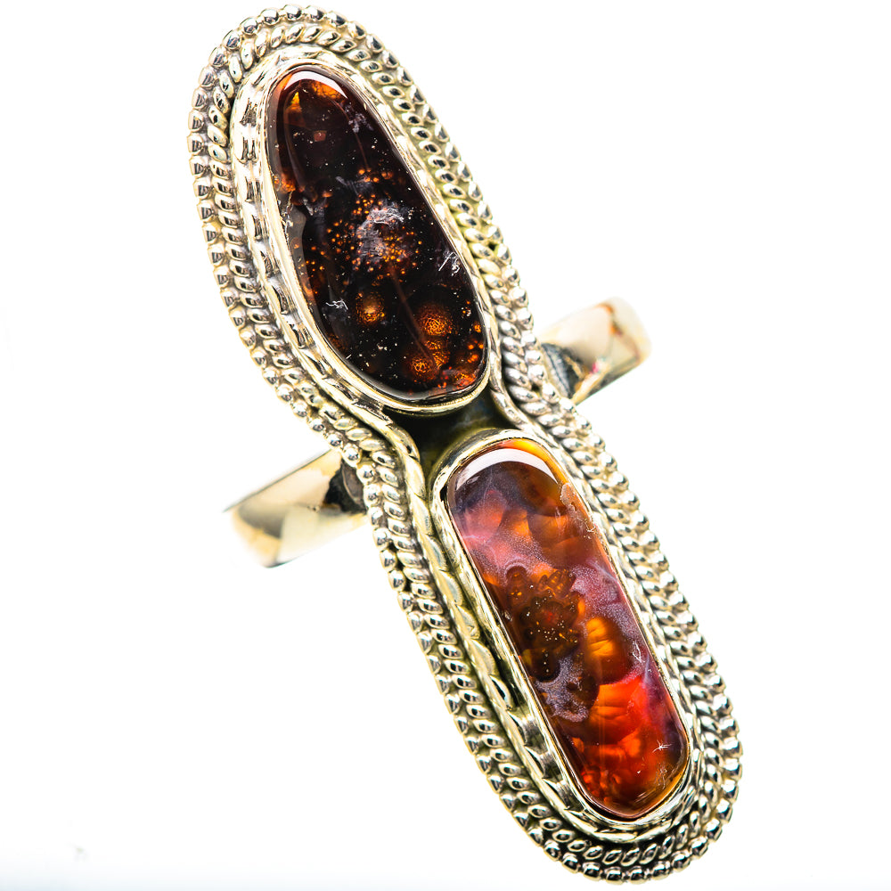 Large Mexican Fire Agate Ring Size 9.75 (925 Sterling Silver) RING139310