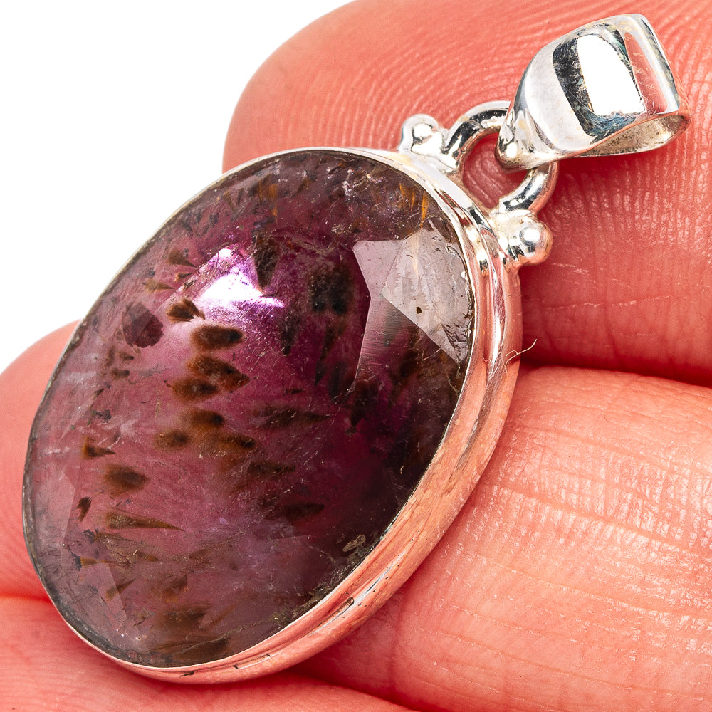Cacoxenite Pendant 1 1/4" (.925 Sterling Silver)
