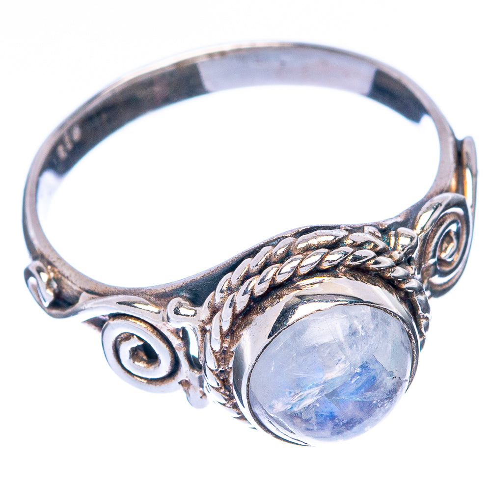 Rainbow Moonstone Dainty Ring Size 5.5 (925 Sterling Silver) R145060