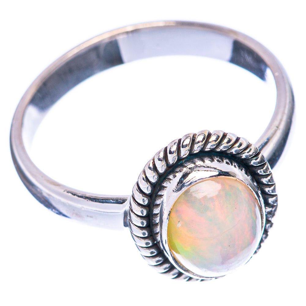 Rare Ethiopian Opal Ring Size 7.5 (925 Sterling Silver) R2054