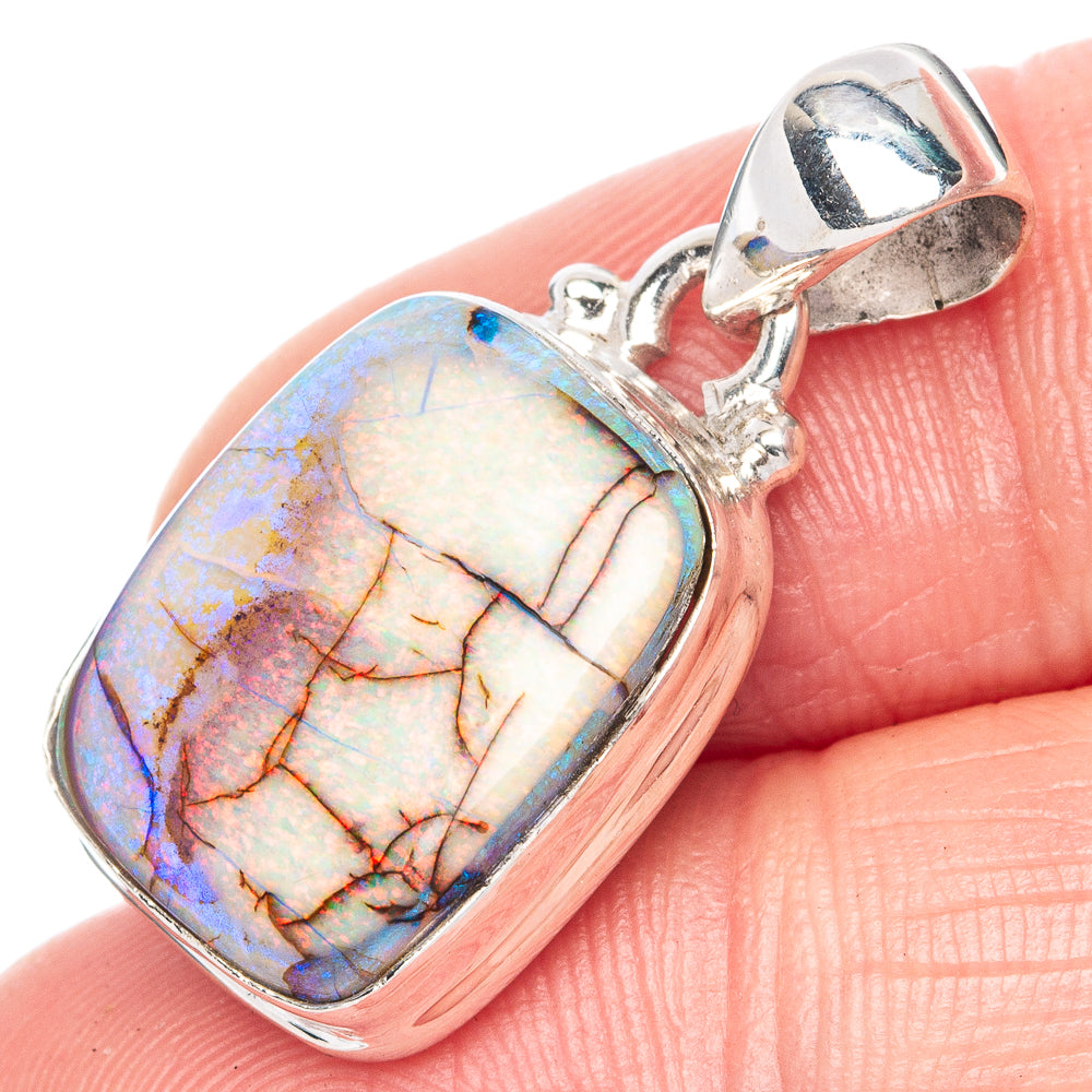 Rare Sterling Opal 925 Sterling Silver Pendant 1 1/8" (925 Sterling Silver) P41920