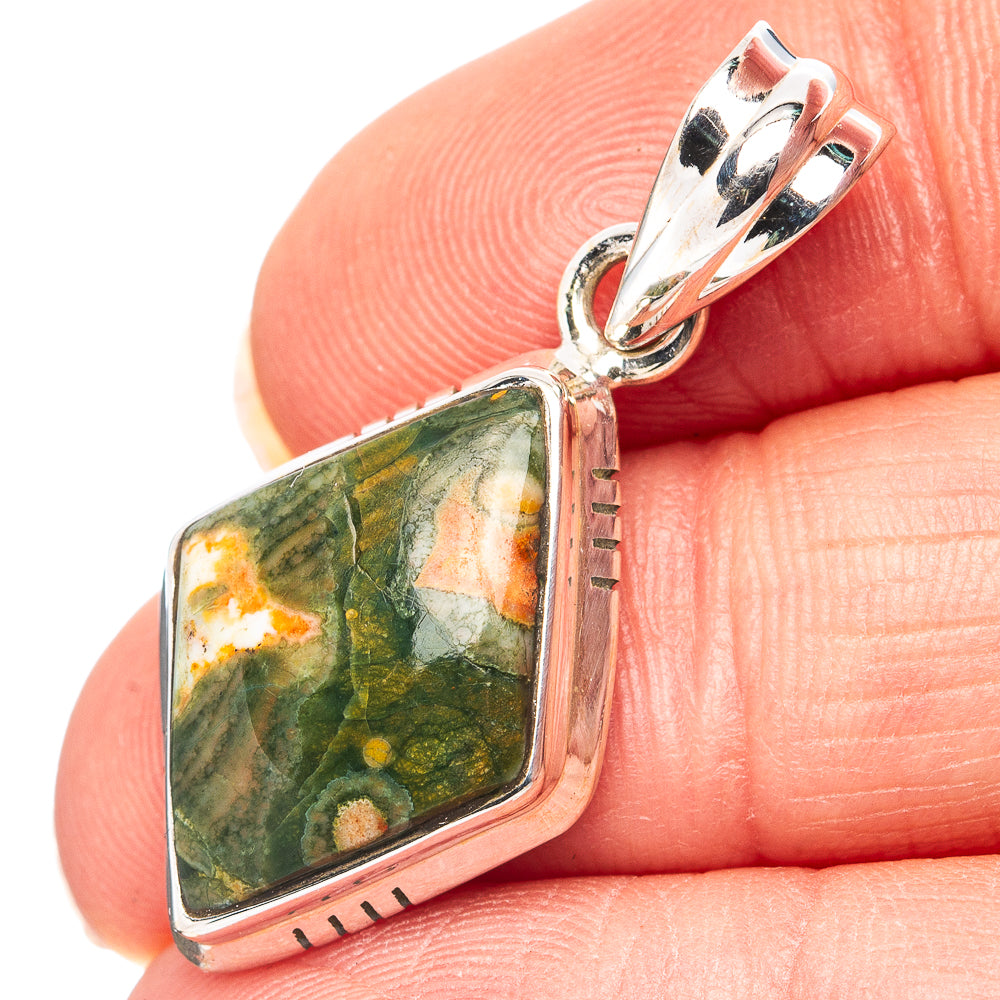 Rhyolite Pendant 1 3/8" (.925 Sterling Silver)