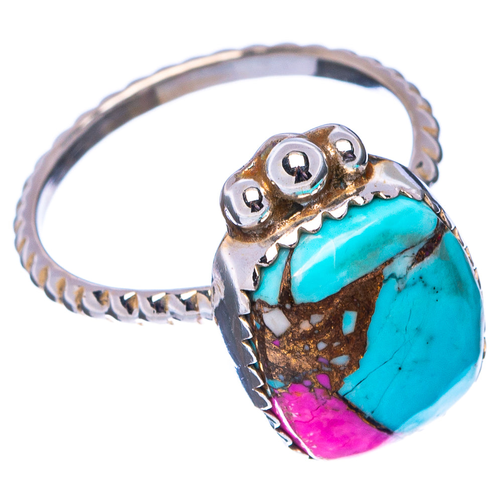 Cotton Candy Turquoise Ring Size 6.75 (.925 Sterling Silver)