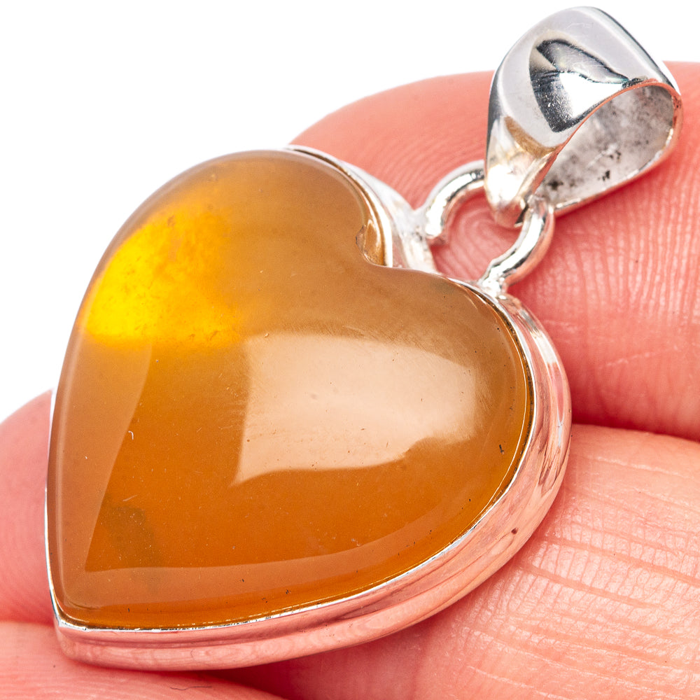 Amber Pendant 1 1/4" (925 Sterling Silver) P42494
