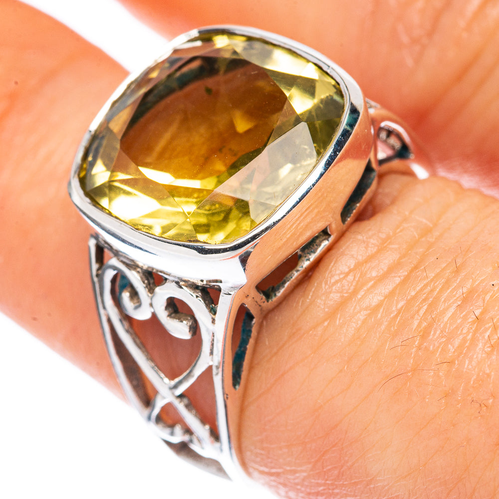 Faceted Citrine Ring Size 6.75 (925 Sterling Silver) R3315