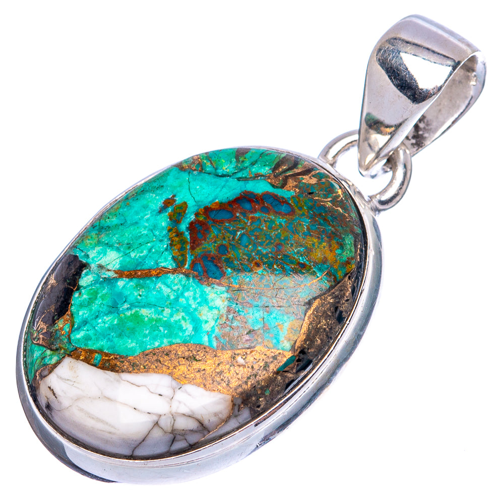 Chrysocolla Howlite Pendants 1 3/8" (925 Sterling Silver) P42355