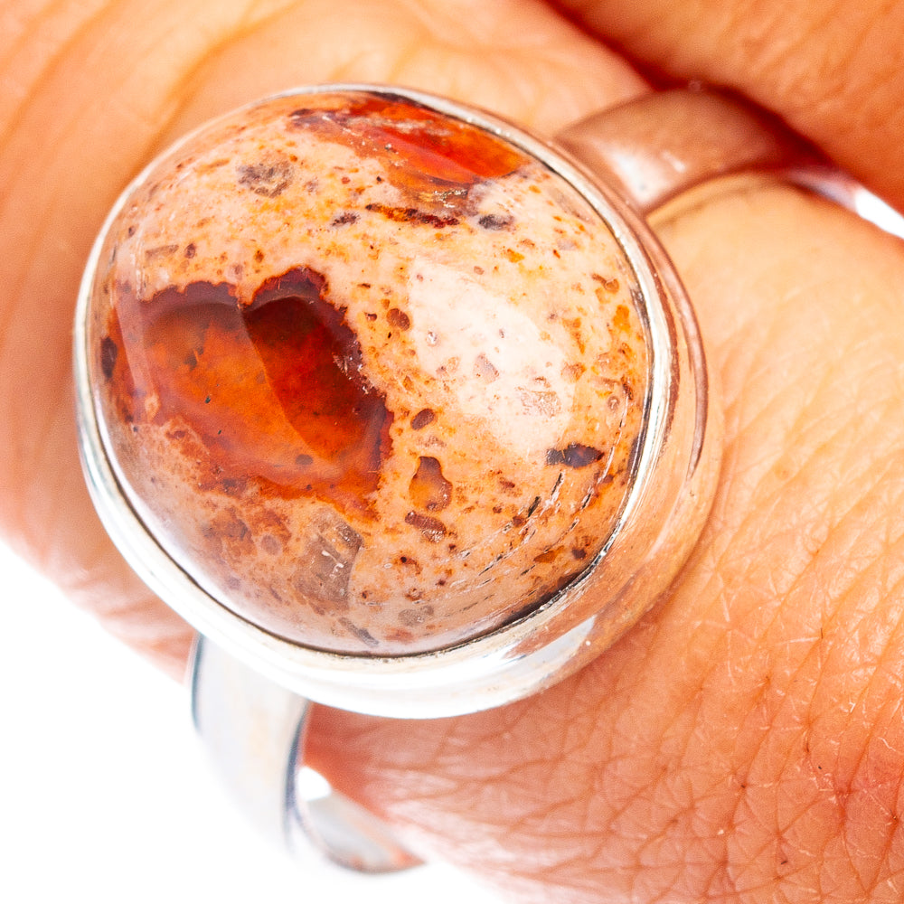 Rare Mexican Fire Opal Ring Size 10 (.925 Sterling Silver)