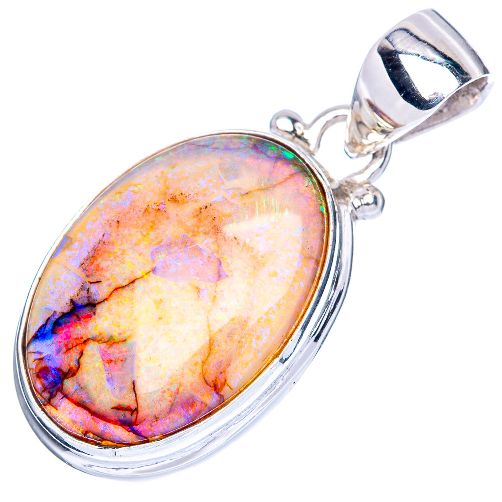 Rare Sterling Opal Pendant 1 1/4" (925 Sterling Silver) P41727