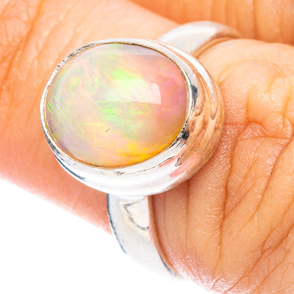 Rare Large Ethiopian Opal Ring Size 5.75 (925 Sterling Silver) R4923