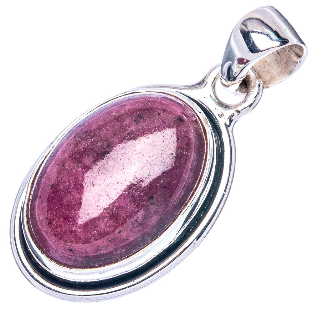 Ruby Fuchsite 925 Sterling Silver Pendant 1 1/4" (925 Sterling Silver) P41895