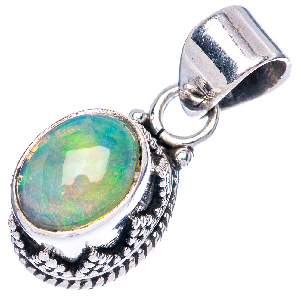 Rare  Ethiopian Opal Pendants 7/8" (925 Sterling Silver) P42349
