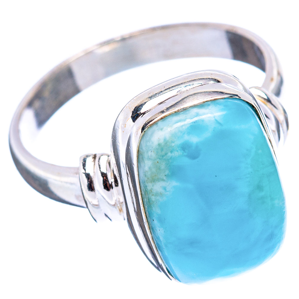 Rare Larimar Ring Size 8.75 (.925 Sterling Silver)