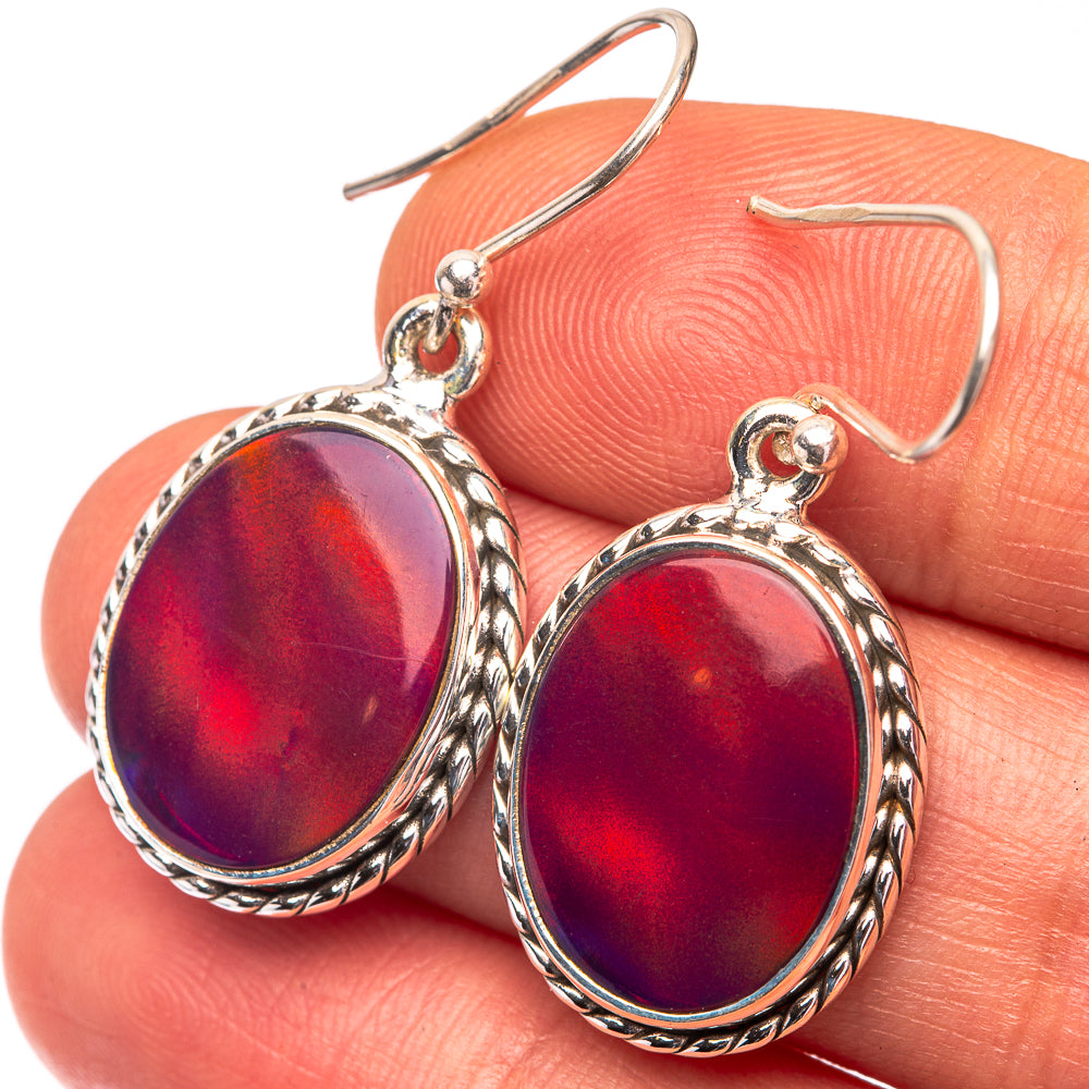 Aura Opal Earrings 1 3/8" (925 Sterling Silver) E432252