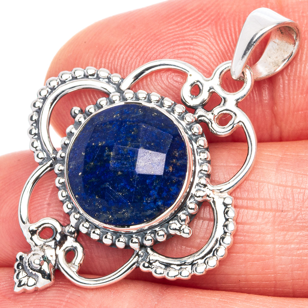 Premium Lapis Lazuli Pendant 1 1/2" (925 Sterling Silver) P41841