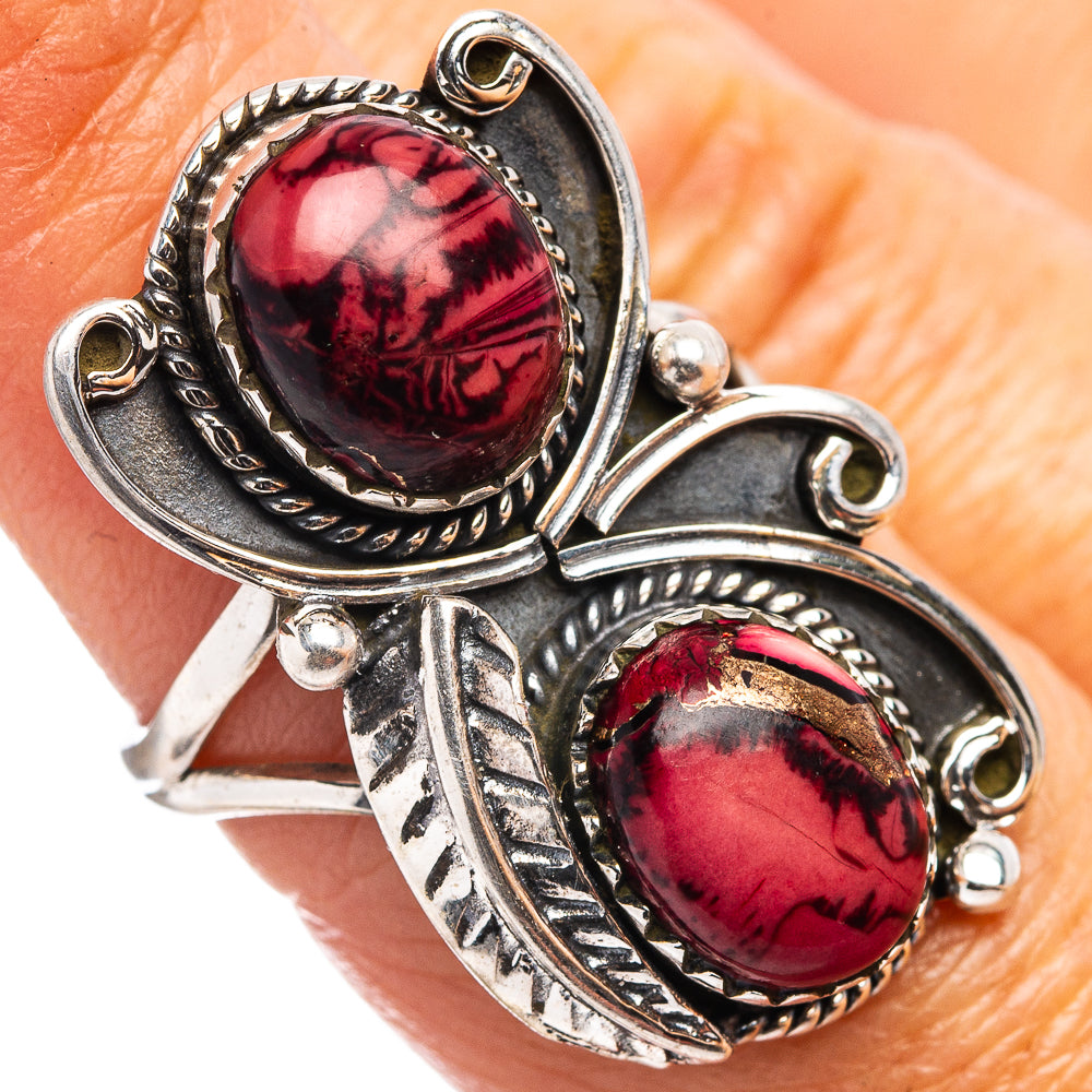 Red Dahlia Mohave Turquoise Ring Size 7 (.925 Sterling Silver)