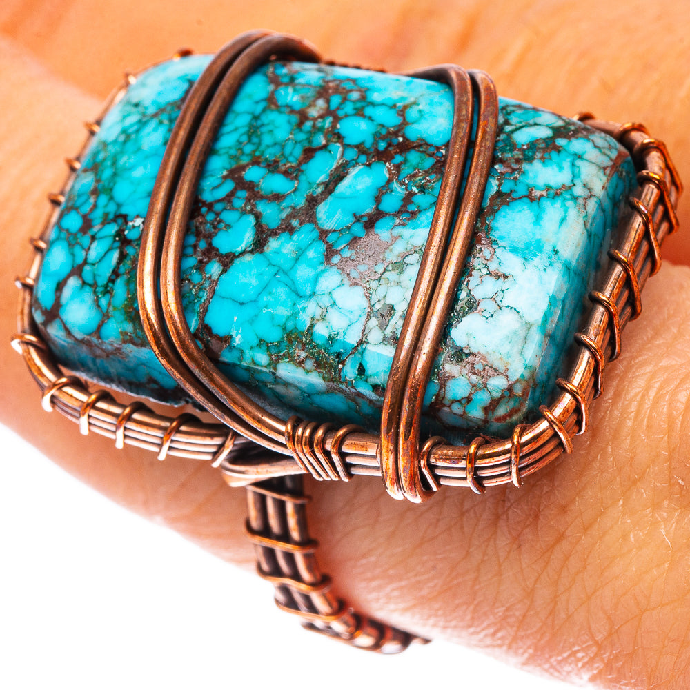 Turquoise Ring Size 7.75 (Oxidized Copper)