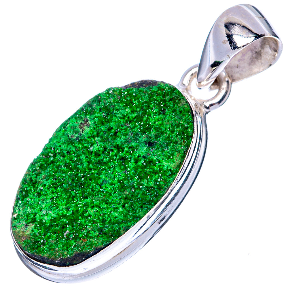 Rare Uvarovite Garnet Pendant 1 1/8" (925 Sterling Silver) P42769