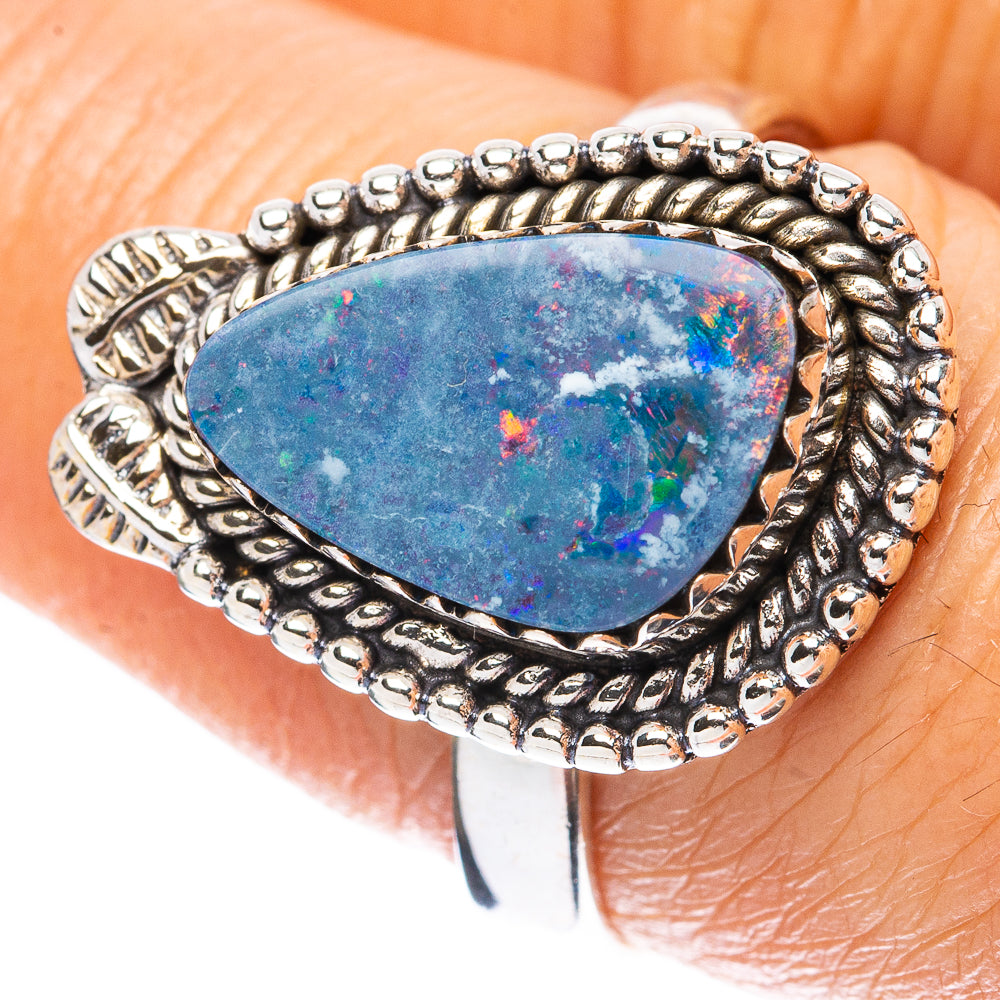 Rare Doublet Opal Ring Size 8.25 (925 Sterling Silver) R4104