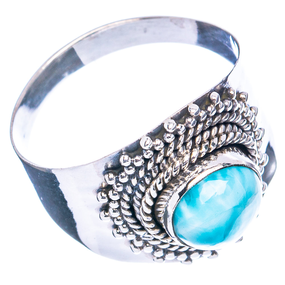 Rare Larimar Ring Size 8.75 (.925 Sterling Silver)