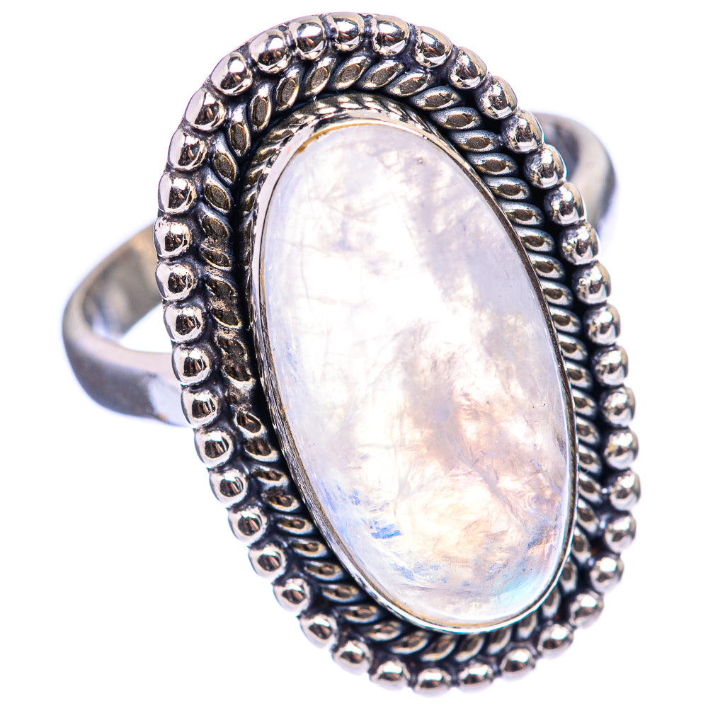 Rainbow Moonstone Ring Size 10 (925 Sterling Silver) R142853
