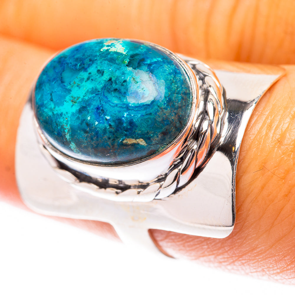 Chrysocolla Ring Size 7.5 (925 Sterling Silver) R140591