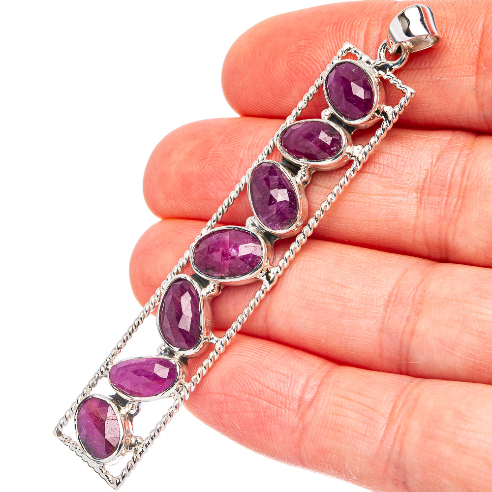 Signature Ruby Pendant 2 3/4" (.925 Sterling Silver)