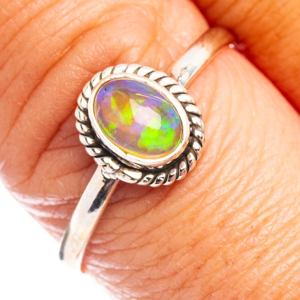 Ethiopian Opal Ring Size 9 (.925 Sterling Silver)