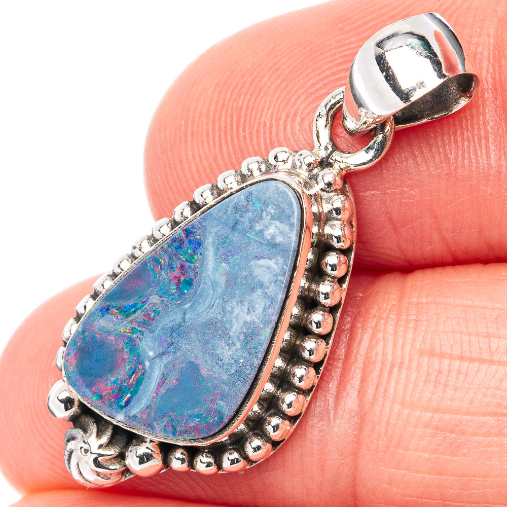 Rare Rare Doublet Opal Pendant 1 1/4" (.925 Sterling Silver)
