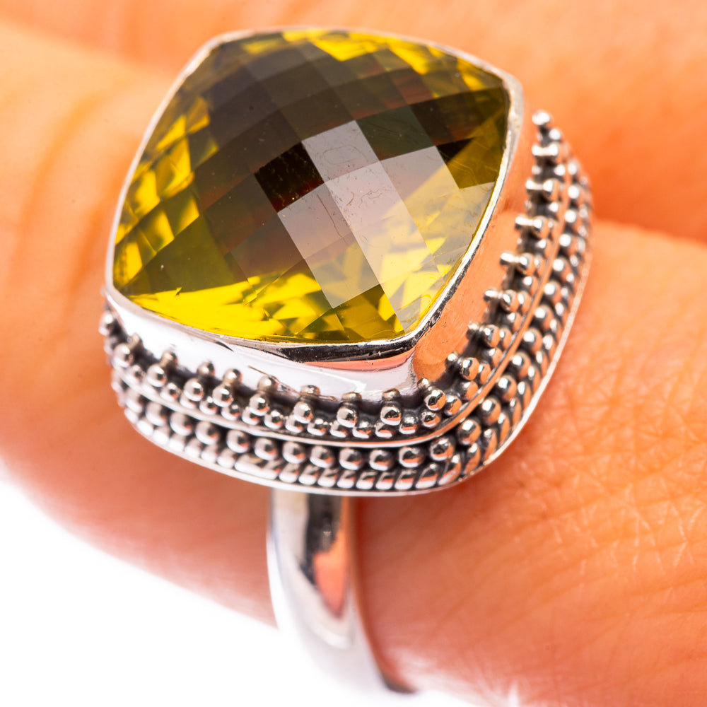 Faceted Citrine Ring Size 9 (925 Sterling Silver) R140902