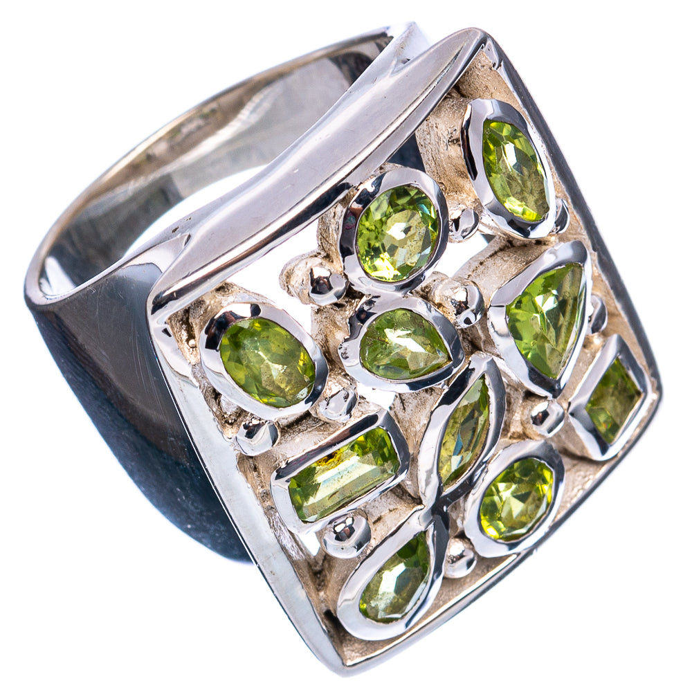 Premium Peridot Ring Size 7.75 (.925 Sterling Silver)