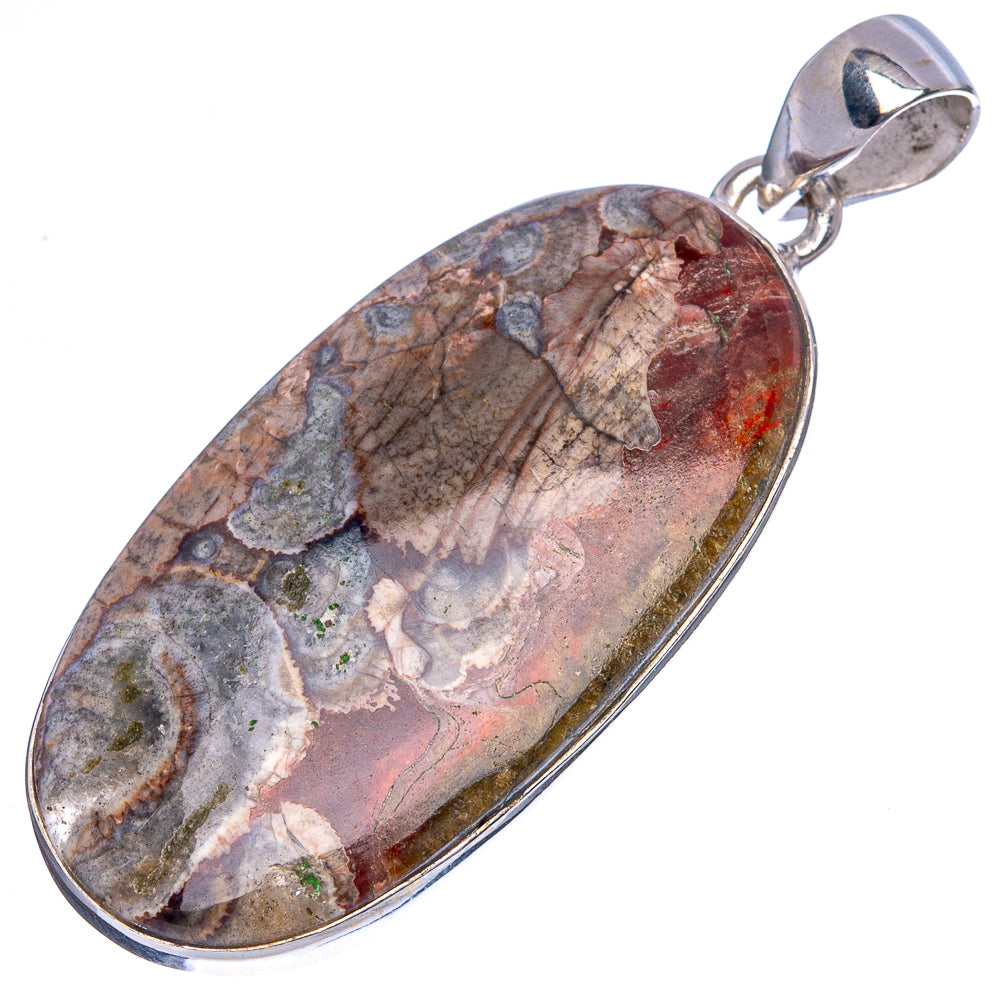 Mushroom Rhyolite Pendants 1 3/4" (925 Sterling Silver) P43258