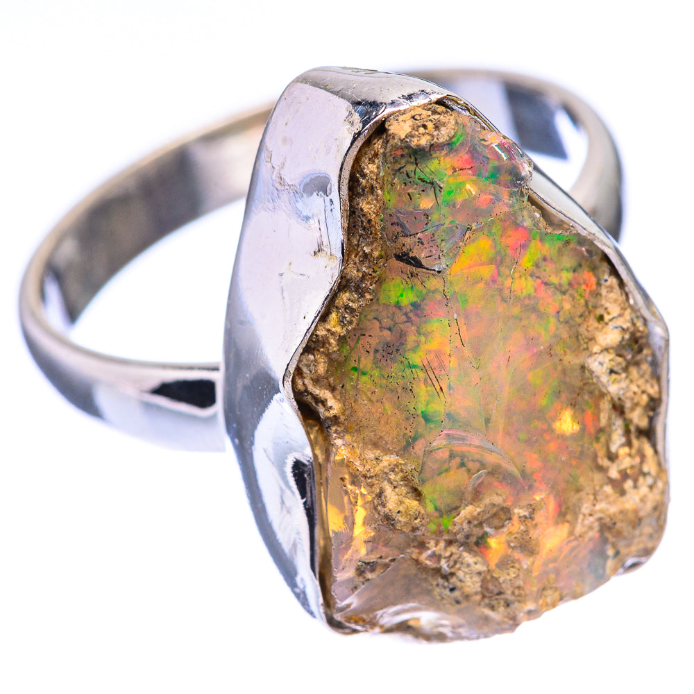 Rough Ethiopian Opal Ring Size 8.5 (925 Sterling Silver) R140530