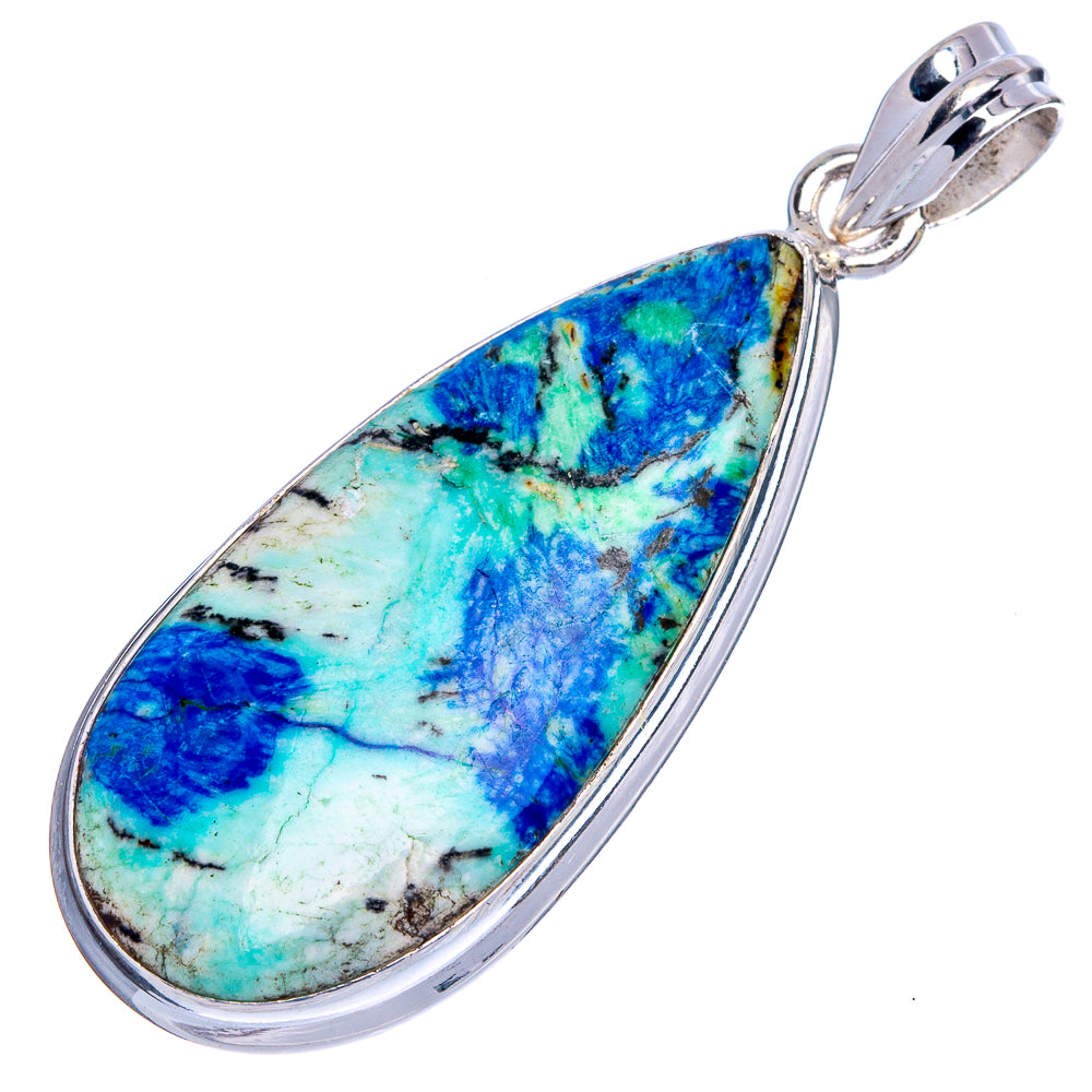 Azurite Pendant 2" (925 Sterling Silver) P40539