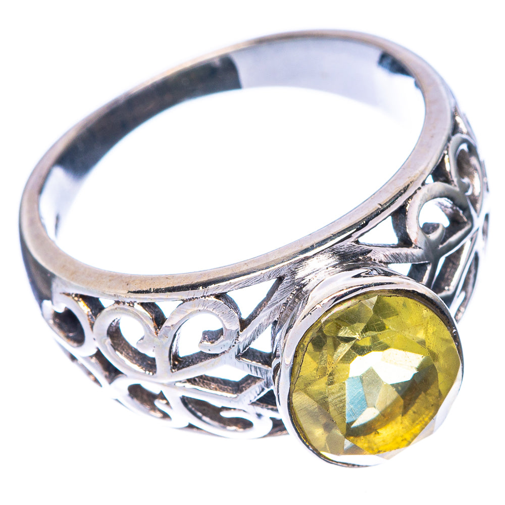 Faceted Citrine Ring Size 8 (925 Sterling Silver) R1483