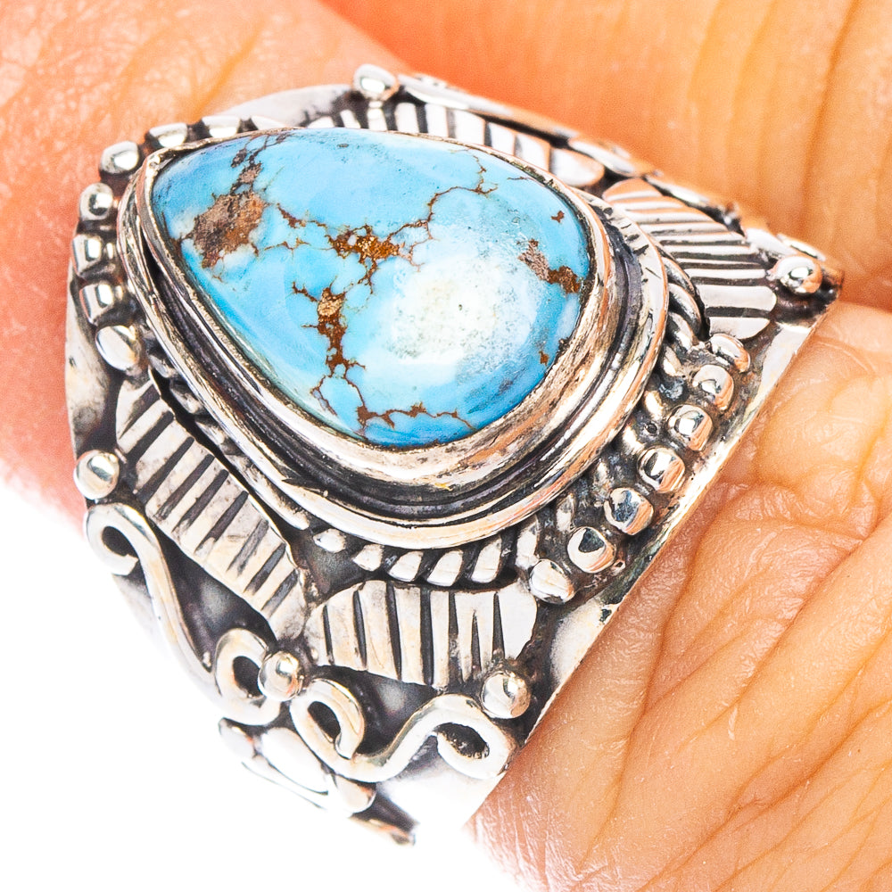 Rare Golden Hills Turquoise Ring Size 6 (925 Sterling Silver) R6663