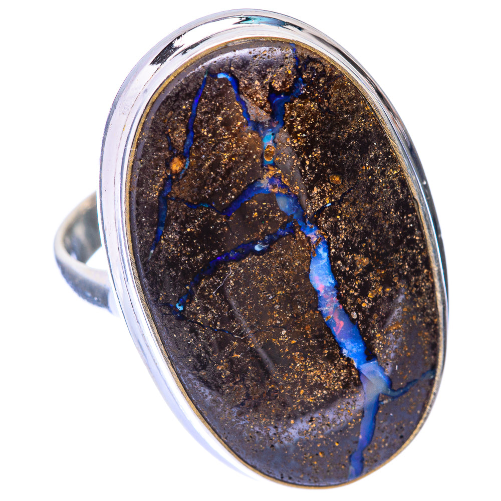 Large Boulder Opal Ring Size 9 (925 Sterling Silver) R141400