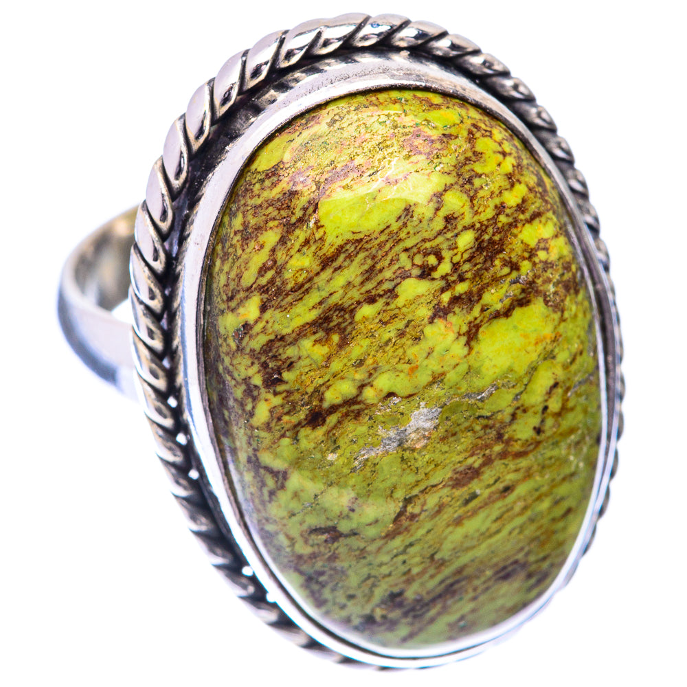 Large Gaspeite Ring Size 7.5 (925 Sterling Silver) R140998